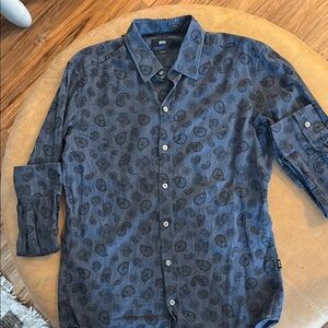 Hugo BOSS Small Blue Patterned Shirt